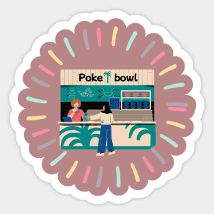 Poke Bowl Shop Sticker